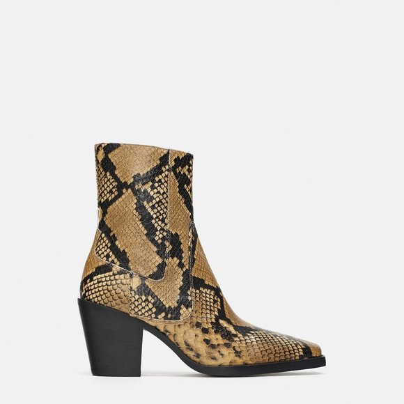 zara snakeskin boots
